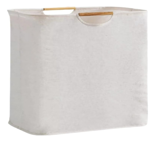 Cesta Grande De Lavanderia Impermeable Con Mango De Madera