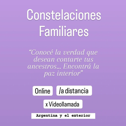 Constelaciónes Familiares & Tarot, Sesión Completa Online