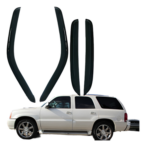 Para 2002-2006 Cadillac Escalade Humo Protector De Lluvia La