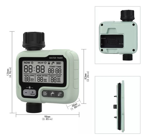 Programador Riego Automatico Timer Digital 1 Zona A Pila