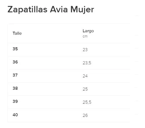 Talla de zapatillas de mujer sale