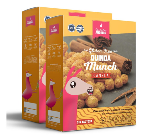 2 Cajas | Cereal De Maíz Y Quinoa Sabor Canela Saludable 