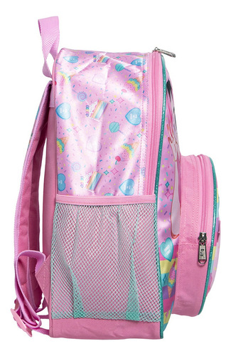 Kit Mochila Mis Pastelitos Lonchera Lap Kinder Original Rosa Rosa