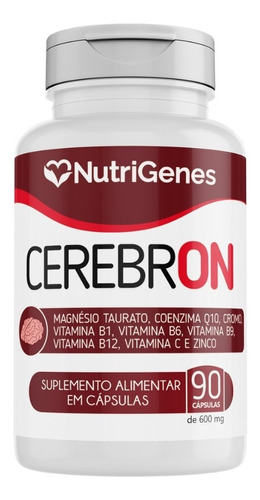 Cerebron Nutrigenes Suplemento Alimentar de Coenzima Q10, Vitaminas e Minerais 90 Cápsulas