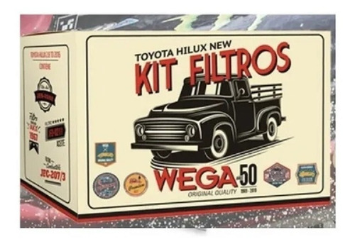 Kit De Filtros Wega Toyota Hilux 2.8td 2016 En Adelante
