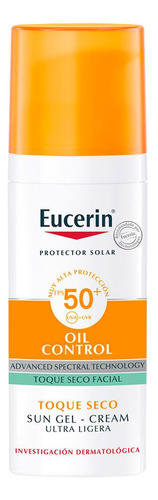 Eucerin Sun Fps50 Oil Control Gel Crema Facial Toque Seco