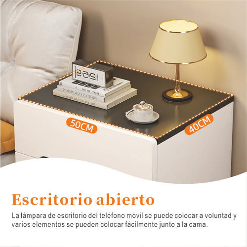 Mesa De Noche Minimalista Moderna 3 Cajones Mdf