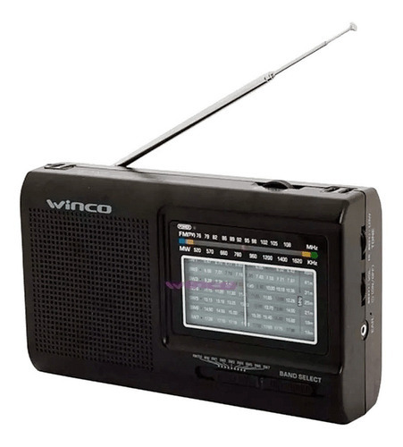 Imagen 1 de 4 de Radio Winco W-2005 Portatil Am Fm Pilas O Cable Analógica Ep