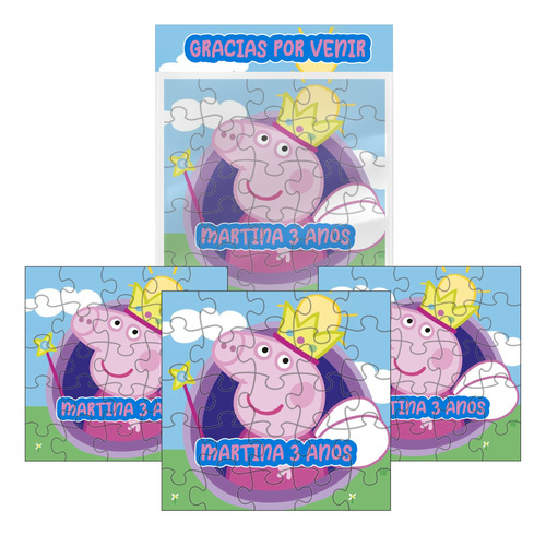 Puzzles Souvenirs Peppa Pig Personalizados X10