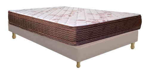 Colchon 2 Plazas Aural 140x190 + Sommier Cuerina + Almohadas