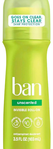 Ban Desodorante Anti Transpirante Roll On Unscented 103ml 3c