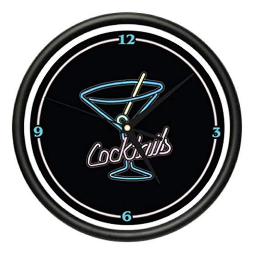 Cócteles De Letrero Reloj De Pared Martini Class Bar Gin Gin