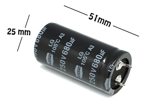 Capacitor Electrolitico 680uf 250v Genuino Teapo 105°c