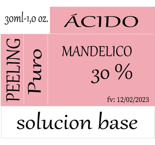 Peeling Mandelico 30% ( Acne,espinillas,renueva,despigmenta)