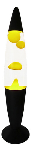 Lámpara De Lava De 42 Cms Color Amarillo Mil Luces Color de la estructura Negro