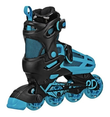 Imagen 3 de 3 de Patines Roller Derby 2 En 1 Ajustables Negro Azul T 34-38