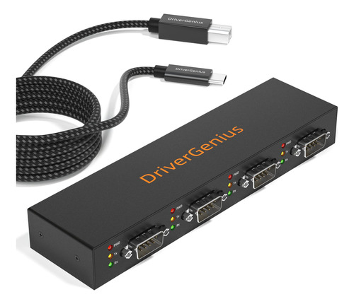 Drivergenius 4xrs232-c - Adaptador Industrial Usb-c A Serie