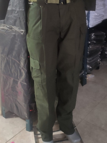 Pantalón Policial Guardia De Seguridad Color Verde Mod Cargo