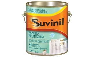 Pintura Suvinil 3.6 Lts Blanco Acrilílico Satinado Antibac