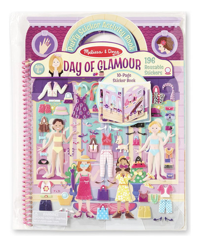 Melissa Doug Libro De Actividades Con Pegatinas: Día De Glam
