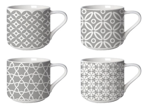 Mug Bajo 350ml Diseños Gris