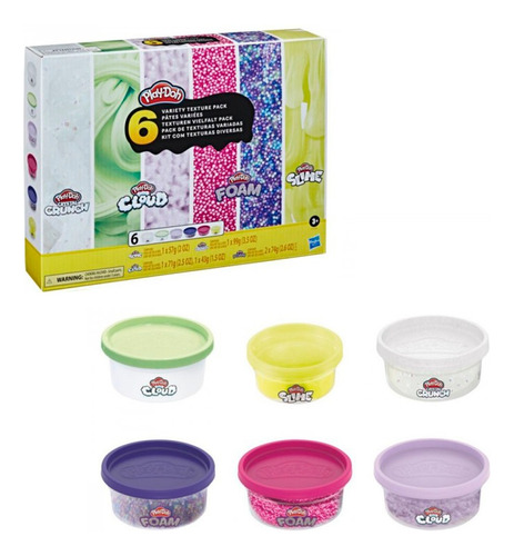 Play-doh Mundo De Texturas 6 Variety Texture Pack Color Multicolor