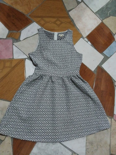 Vestido Blanco Y Negro Coctel Talla S En Oferta 