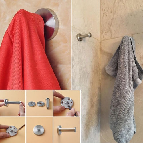 4pcs Montado En La Pared Perchas De Ropa Toallero Robe Holde