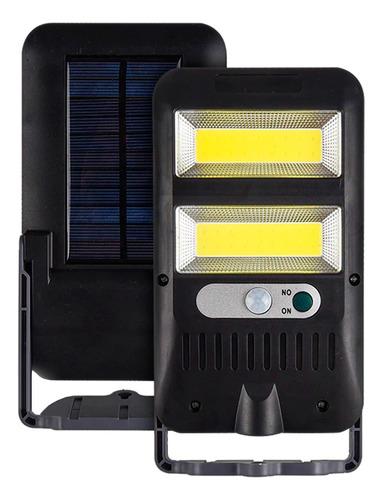 Lampara Solar Led 2 Cob Reflector Recargable Panel Sensor