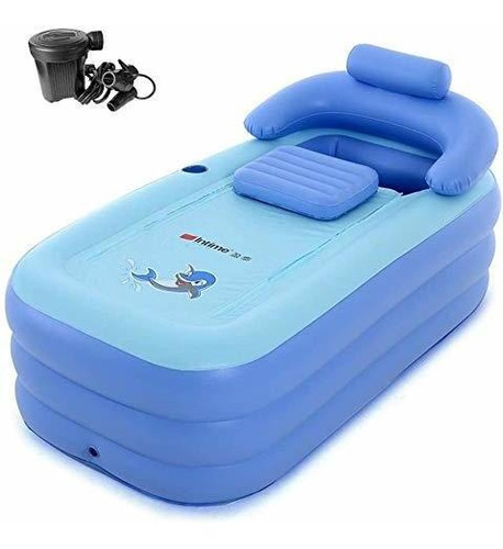 Eosaga Bañera Inflable Pvc Portátil Spa Ambiental Bañera Bañ