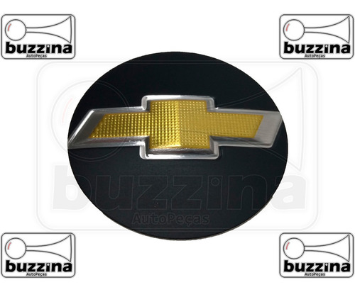 Imagem 2 de 2 de Kit 4 Emblema Logo Gm 3d Preto 55mm Fosco Para Calota Miolo