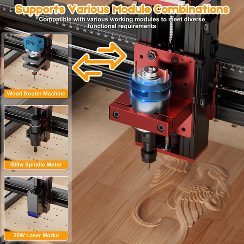 Máquina De Grabado Cnc Twotrees Ttc450 Pro Y Rodillo