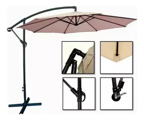 comprar Sombrilla Lateral Para Jardín 3 Metros Varios Colores