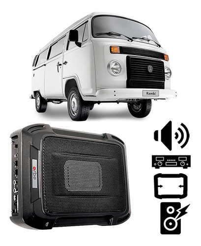 Caixa Slim Volkswagen Kombi 1950 A 2013 350w Rms Amplificada