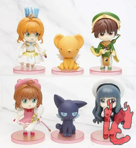Sakura Card Captor Figuras Chibi Set 6pzas Clear Card Anime (Usado)
