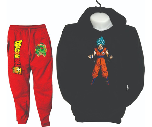 Conjuntos Goku Cacaroto Dragon Ball Jogger+hoodie Niños Adul