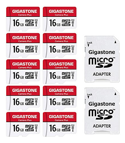 gigastone] 16gb 10-pack Micro Sd Card, Camera Plus, Microsd