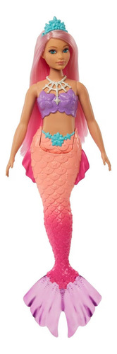 Barbie Dreamtopia Princesa Sirena Rosa Cola Durazno Hgr09