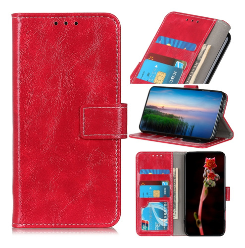 Funda De Piel Retro Con Textura De Caballo Loco Para Nokia 5