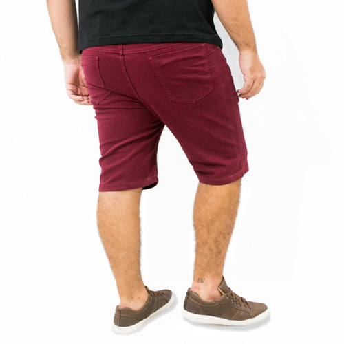 Imagem 2 de 4 de Bermuda Jeans Masculina Colorida C/ Lycra Top Plus Size