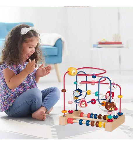 C-f Niños Bead Maze Toys Actividad De Animales 22,5x17x15 Cm
