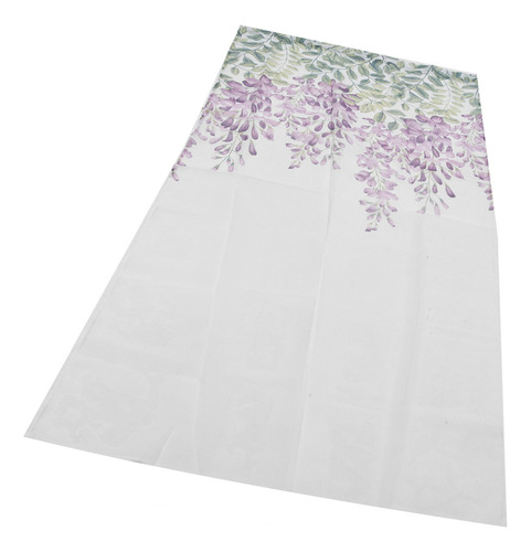 Cortinas De Gasa Bordadas Con Estampado De Flores De Glicina