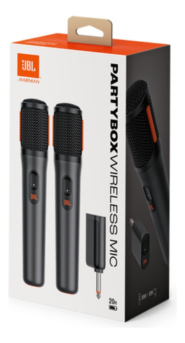 Micrófono Jbl Partybox Inalámbrico X2 Recargable Negro