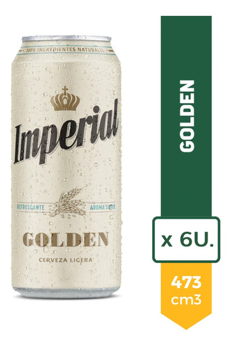 Cerveza Imperial Golden 473ml Lata X6u. Combox