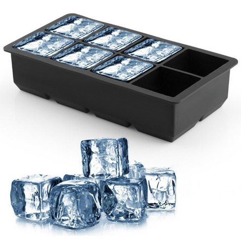 Cubetera De Silicona Black Xxl - Pack Por 2 Unidades. Color Negro