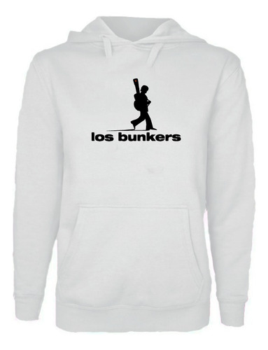 Polerón Unisex Estampado Los Bunkers / Banda Rock Latino