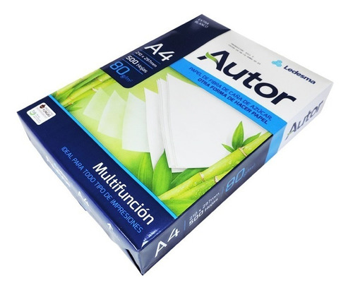Imagen 7 de 9 de Resmas A4 Autor 80g Caja X10 Unidades Promo