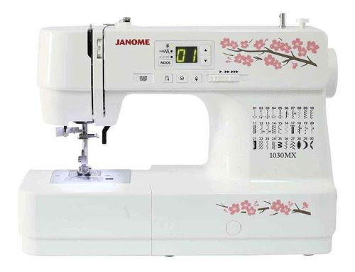 Máquina de coser recta Janome 1030MX portable blanca 220V - 240V