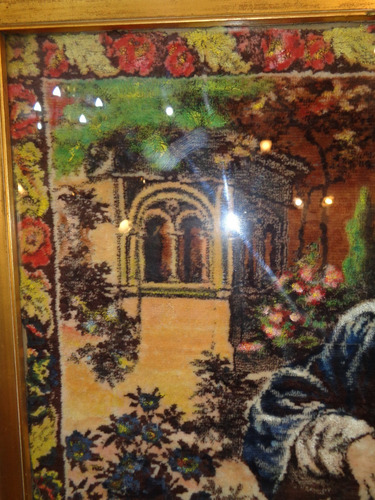 Imagen 8 de 10 de Antiguo Cuadro Con Tapiz De La Sagrada Familia