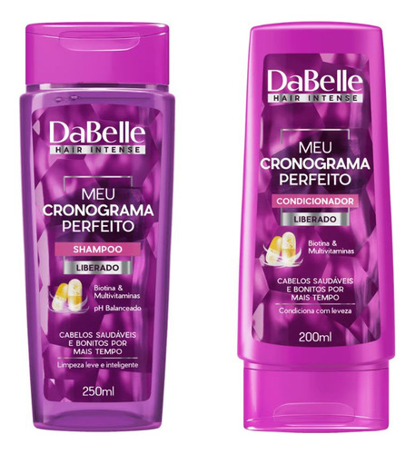 Kit Dabelle 1 Shampoo 250ml+1cond 175ml Meu Crono Perfeito